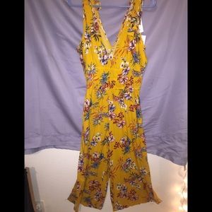 Blue Island flower romper/jumpsuit